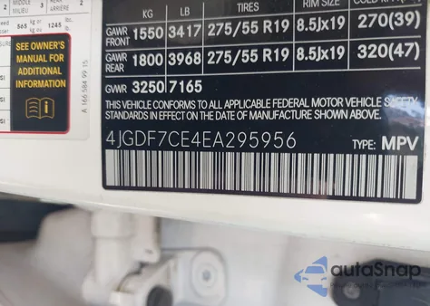 2014 Mercedes-Benz Gl 450 4Matic from USA, damaged, VIN 4JGDF7CE4EA295956